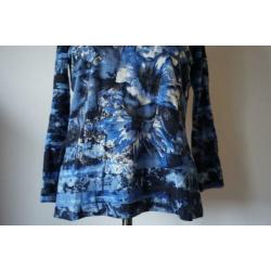 GERRY WEBER Prachtig Shirt in Blauwtinten met Kraagje 38 M