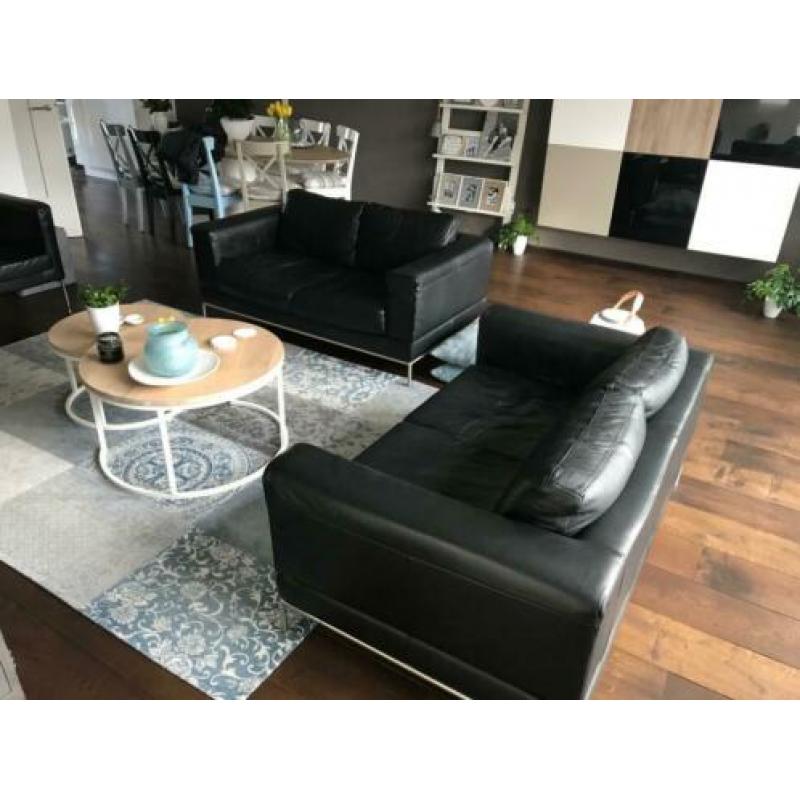 2 x 2 zits leren bank