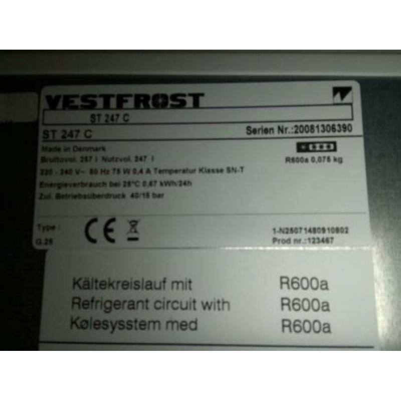 Vestfrost vrieskist ST247C 247 liter inhoud