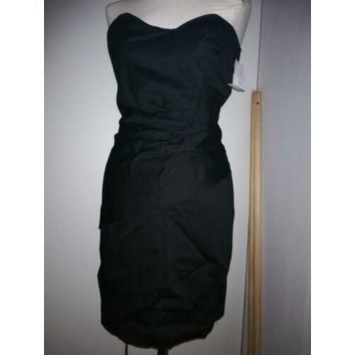 LOUCHE zwart strapless jurkje mt S/10