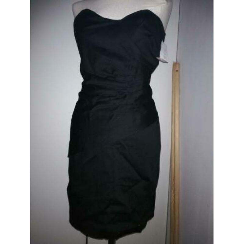 LOUCHE zwart strapless jurkje mt S/10