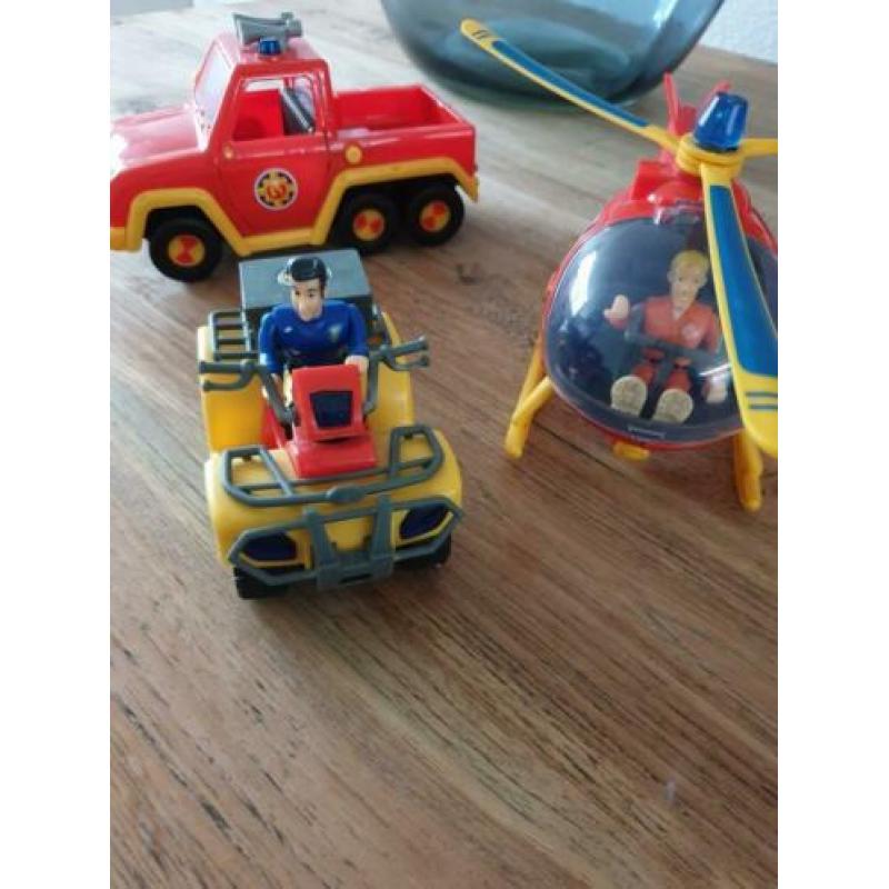 Brandweerman Sam helikopter, auto en buggy