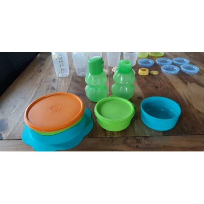 Tupperware baby Avent bewaarbakjes Medelaflesjes