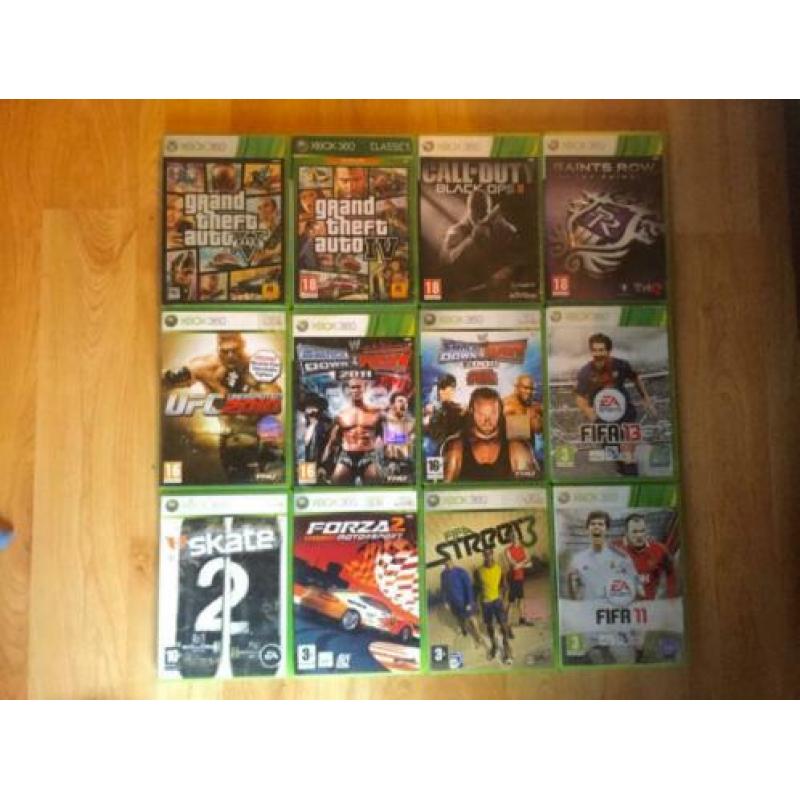 Xbox 360 Slim 250 GB | 2 controllers + 27 spellen