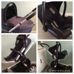 Quinny Buzz kinderwagen 3 in1 +maxicosi, gratis luiertas