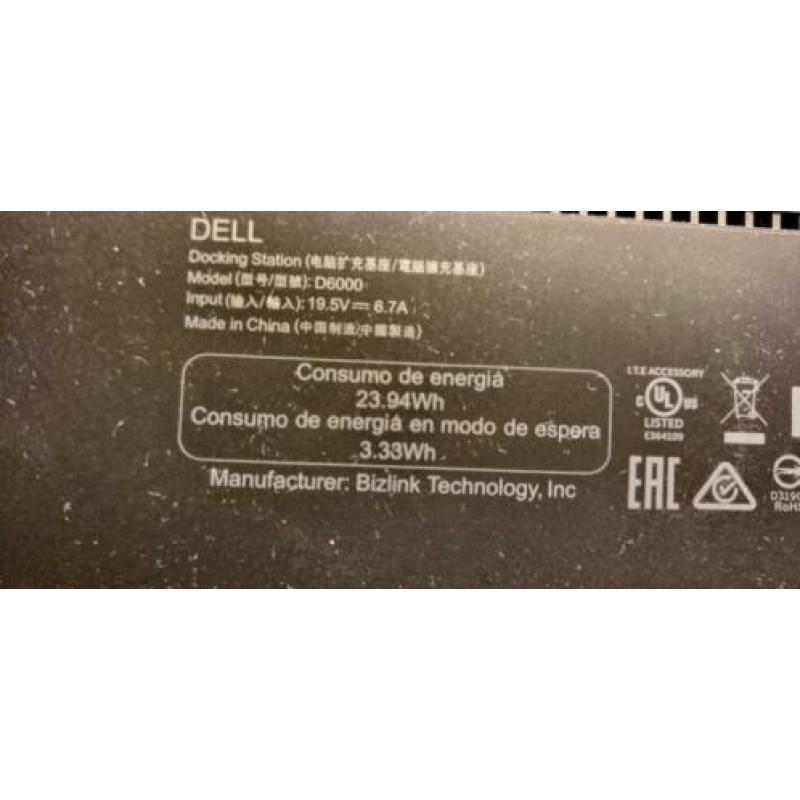 Dell D6000 Dockingstation met oplader