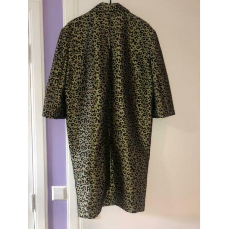 H&M Trend mt 34 jacquard jas overjas mantel luipaard