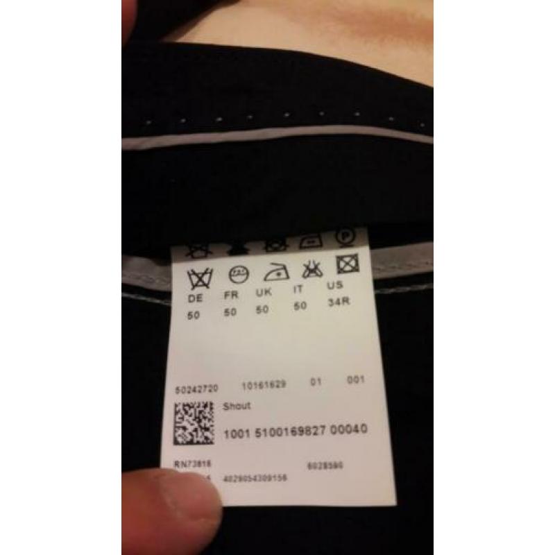 nieuw Hugo Boss pak, zwart, stretch scheerwol, maat L -48/50