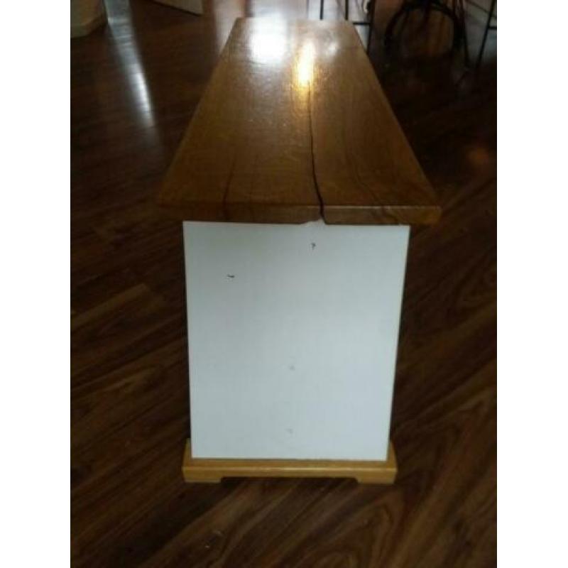 Eiken keuken bank blank/wit