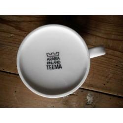 Arabia Finland melkkannetje Teema wit.
