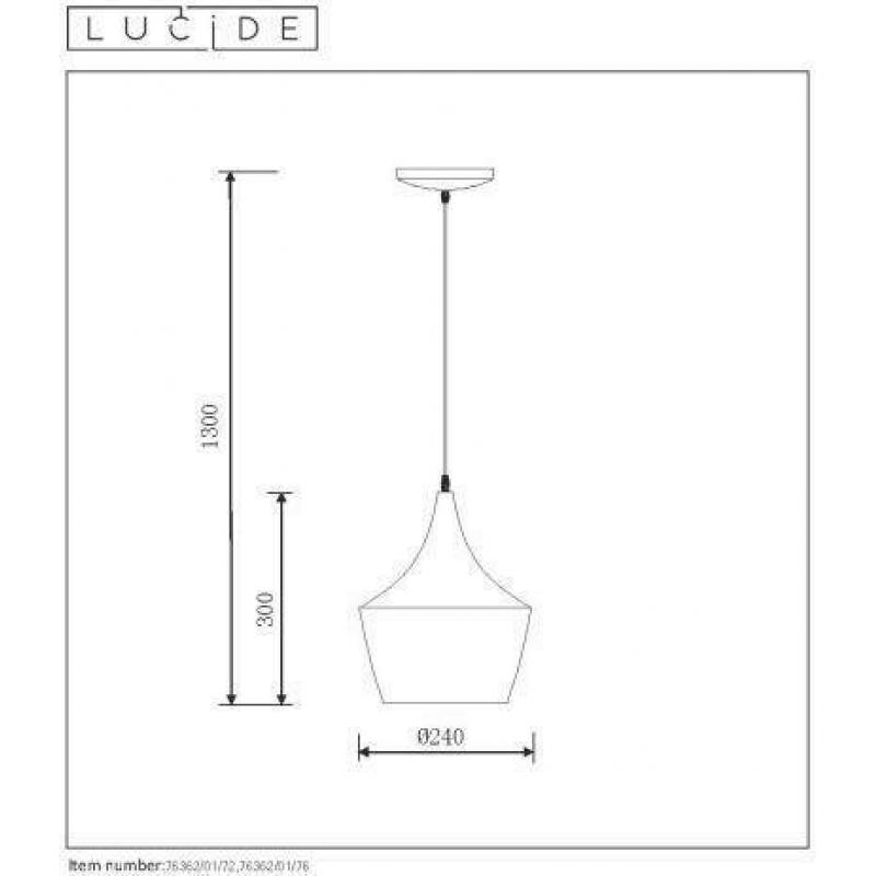 WOODY - Hanglamp - Ø 24 cm - E27 - Licht hout
