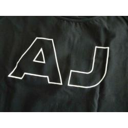 ARMANI zwart shirt met de tekst AJ