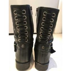 Nikkie boots maat 36 leer zwart