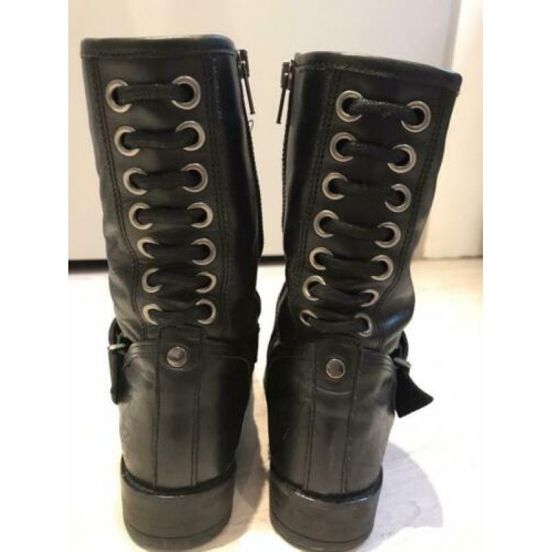 Nikkie boots maat 36 leer zwart