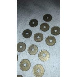 Lotje Spaanse 19 munten 25 pesetas