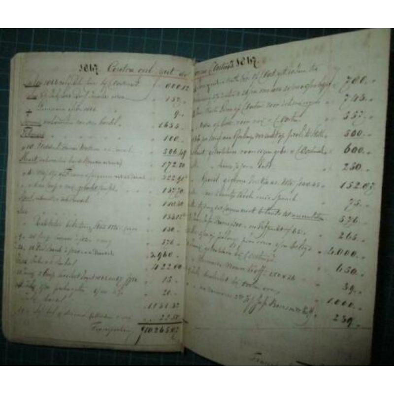 Utrechtsche almanak 1867 De la Court handschrift