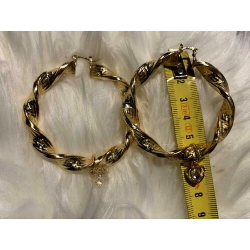 Goudkleurige wokkels 6 cm!leuk als MOEDER/ DOCHTER set !????