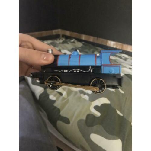 modeltrein in het blauw