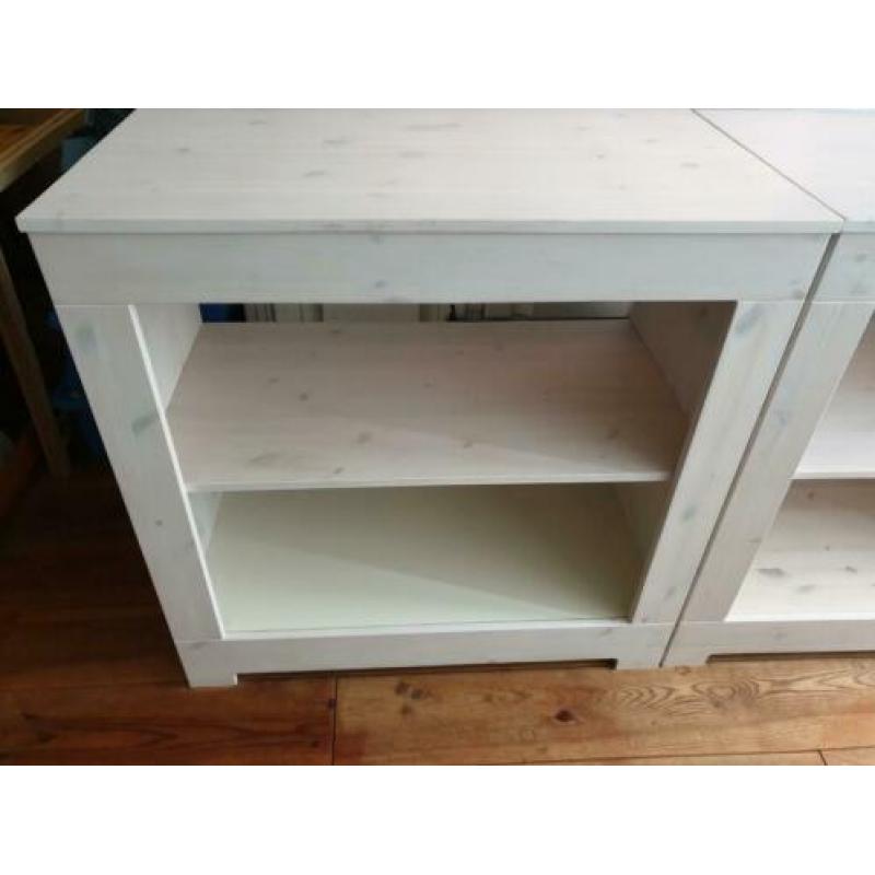 Open kast commode kastje kasten 2x hout WOOOD houten white