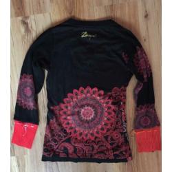 Desigual dames trui maat M rood/roze en zwart