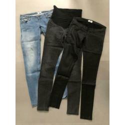 Set van 3 mooie zwangerschapsbroeken Mamalicious H&M maat 36