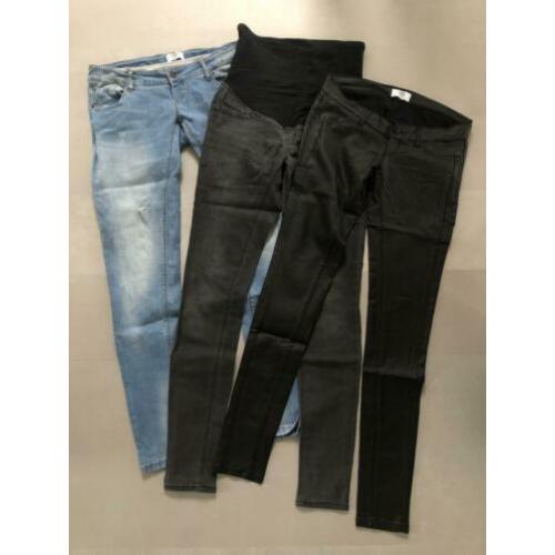 Set van 3 mooie zwangerschapsbroeken Mamalicious H&M maat 36