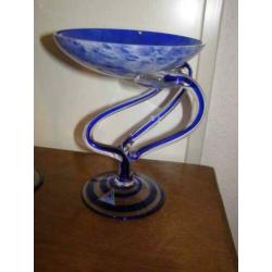 Blauw Krosno glas (A19 1477) H
