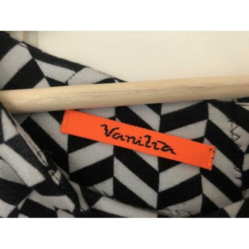 Vanilia jurk zwart wit maat 38