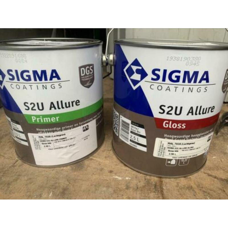 Sigma S2 Allure grondverf en lak RAL 7035 gloss