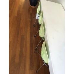 4 design kinderstoelen Galvano Tecnica kleur turquoise