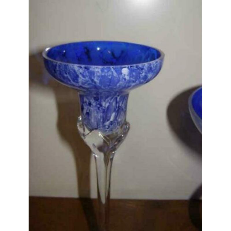Blauw Krosno glas (A19 1477) H