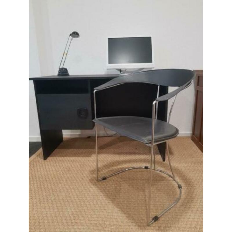 Vintage Retro Bureau + Stoel Bureauset