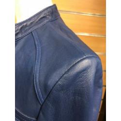 NIEUWE LEDEREN JAS blauw damesjas maat XL LEREN DAMES JACK