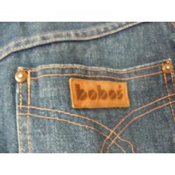Stevige lange blauwe jeans rok BOBOS 32 XXS prima staat