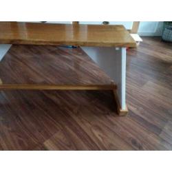 Eiken keuken bank blank/wit
