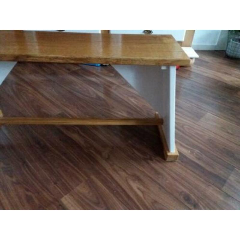 Eiken keuken bank blank/wit