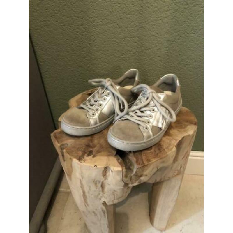 Bull Boxer leren meisjes schoenen mt 31 zilver | grijs