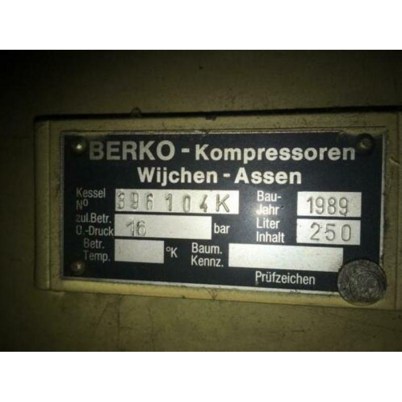 Berko compressor 400v 250ltr bj 1989