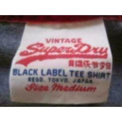 3 X Super Dry t-shirt/top maat 36/38 grijs/groen zgan