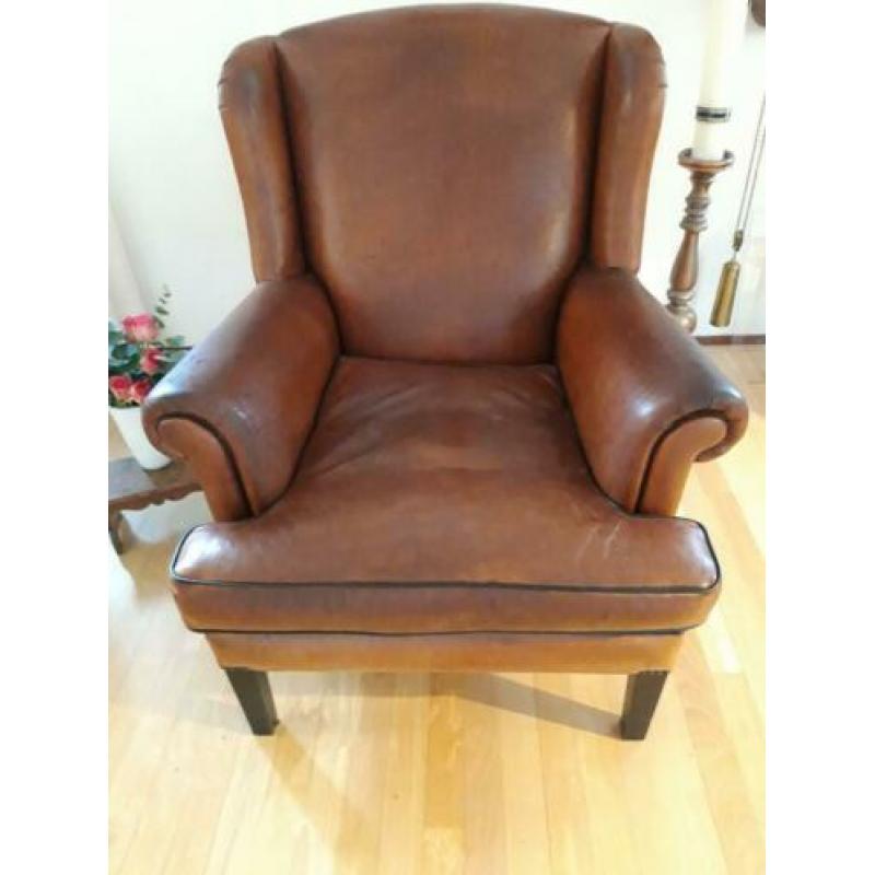 Schapenleren oor fauteuil