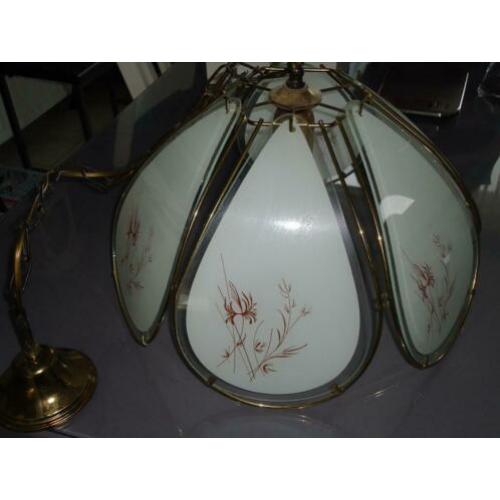 hanglamp kamerlamp messing met glas