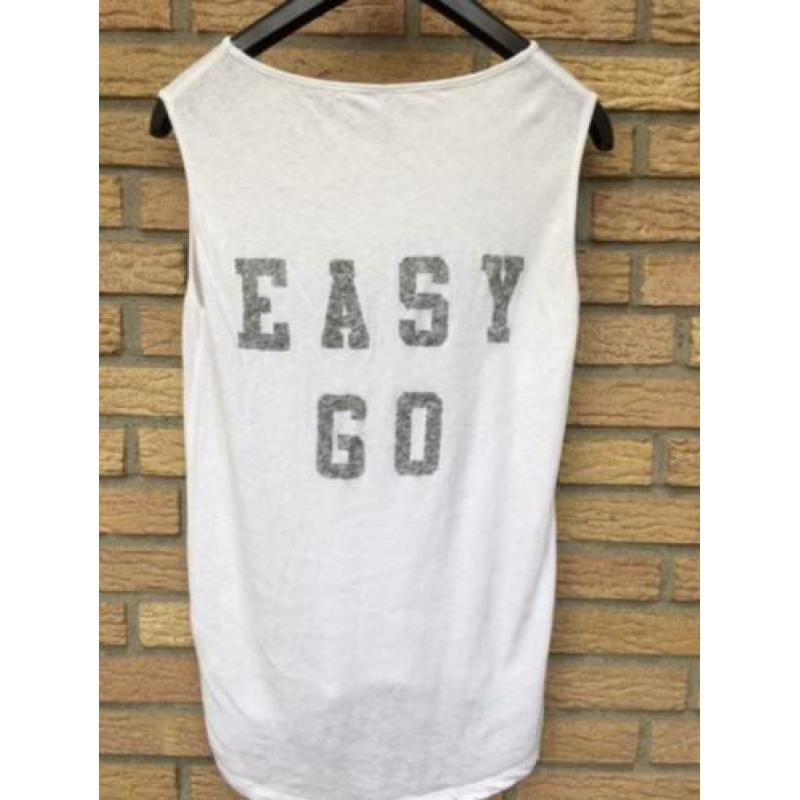 Yaya top singlet wit katoen + linnen xs / 34 - 36 nieuw