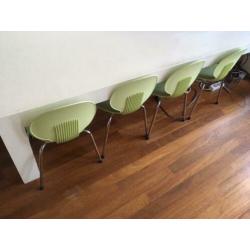 4 design kinderstoelen Galvano Tecnica kleur turquoise