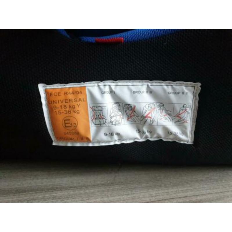 TecTake autostoel (9 tot 36 kg) blauw/zwart (NIEUW)