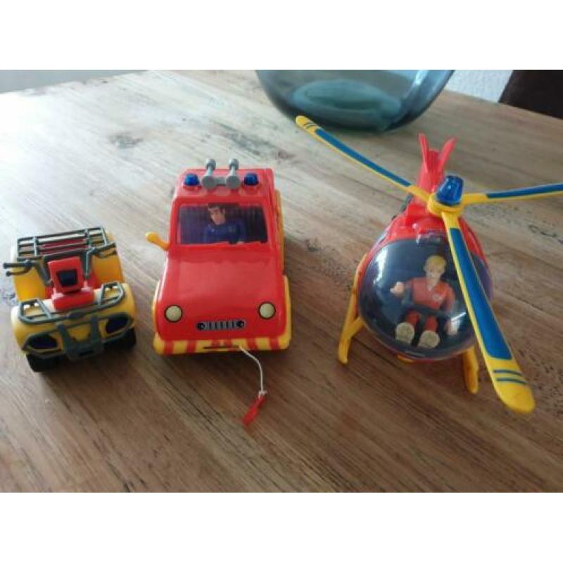 Brandweerman Sam helikopter, auto en buggy