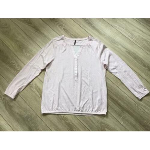 Tricot blouse (Soyaconcept) roze/crème maat 40/42