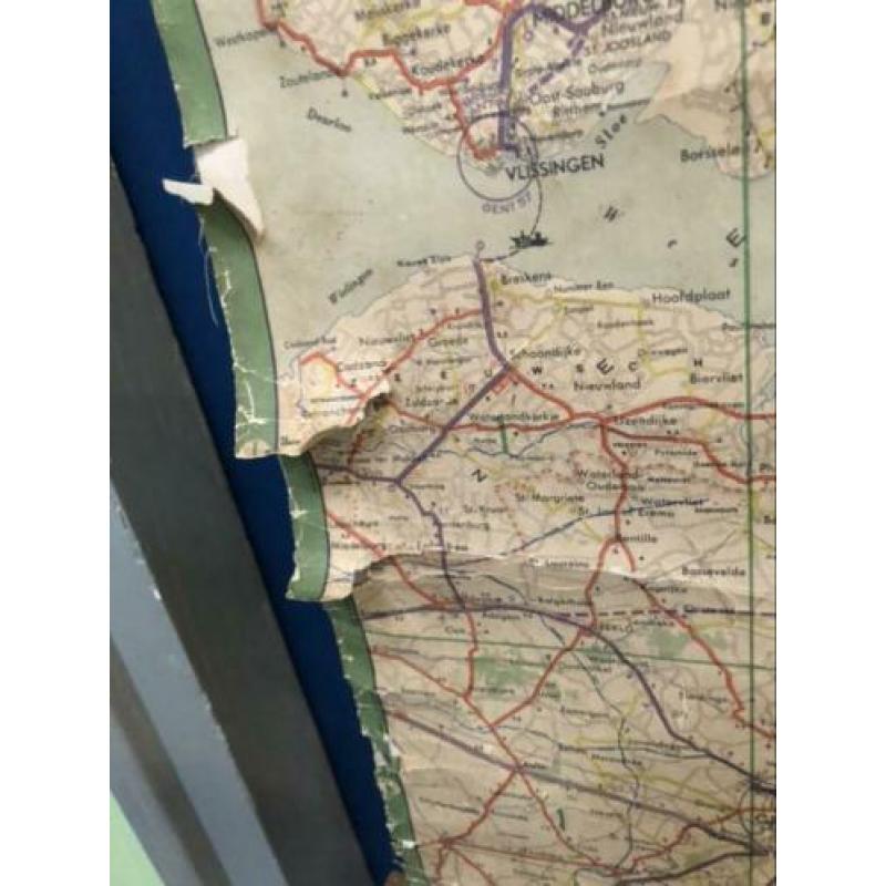Kaart van Nederland uit 1958