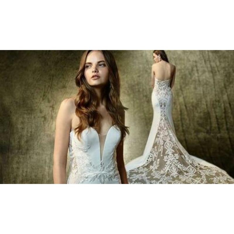 Nieuwe trouwjurk enzoani maat 40/42 strapless bohemian