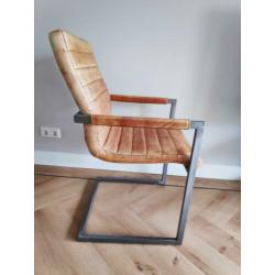 Buffelleer - 6x wave eetkamerstoelen - Rofra Home
