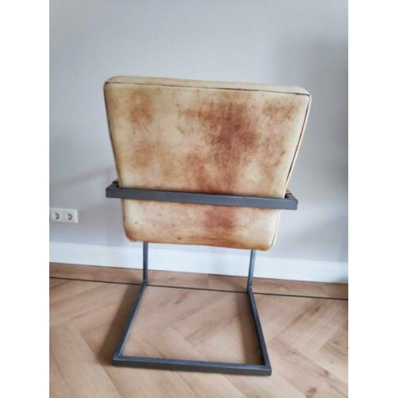 Buffelleer - 6x wave eetkamerstoelen - Rofra Home